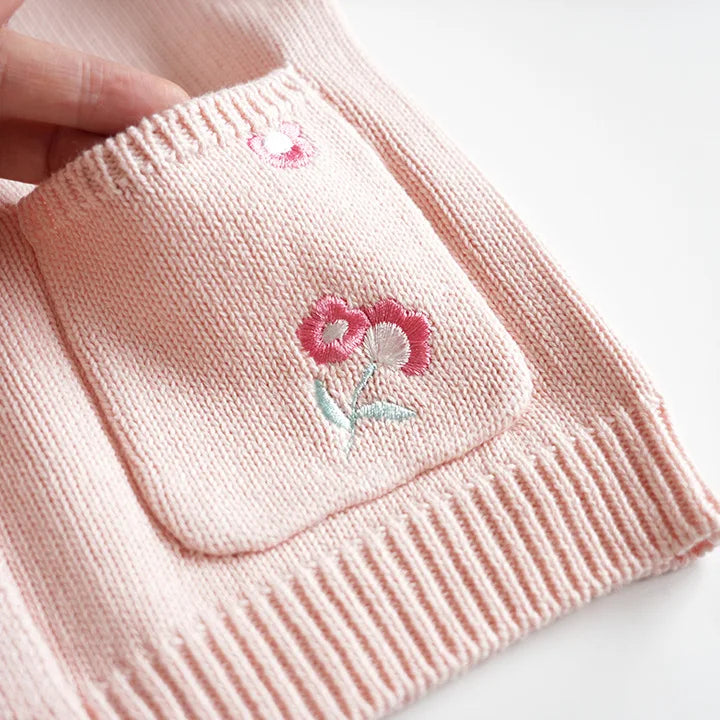 Deer jonmi Gestrickter Pilz-Pullover - Baumwolle Vollärmel