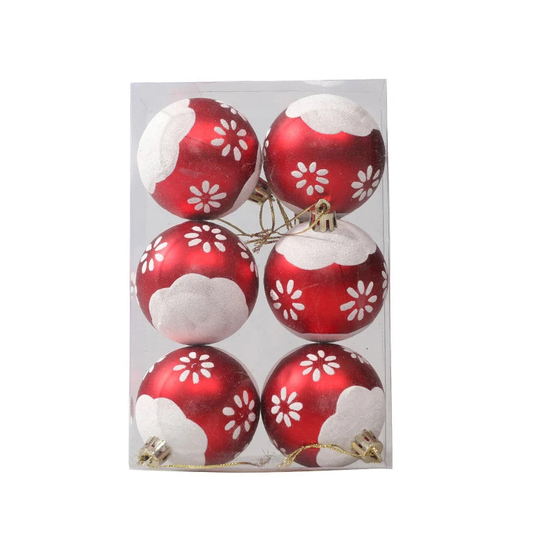 Choice Weihnachtskugel Glitzernd - Inhalt 6er Pack, Ø 6 cm Glas