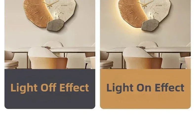 Modern Clock with Light Design Clock Minimalism Wall Clocks Stylish Large Living RoomMechanism Silent Decoration for Bedroom