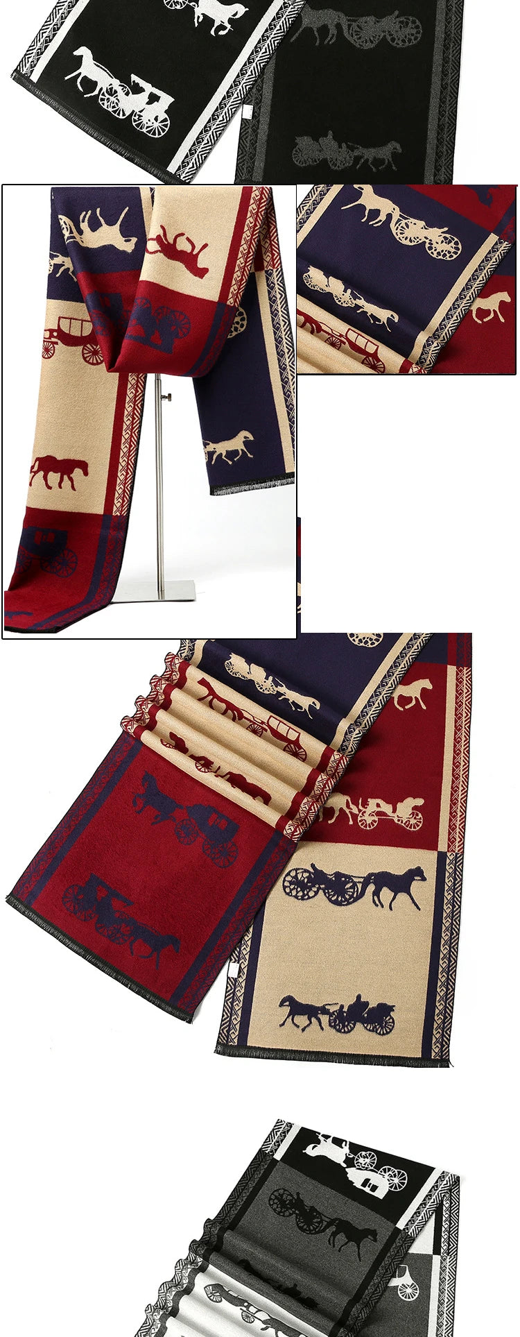 Kinelue FPWB61 Weicher Winterschal - Größe Uni Farbe Grau