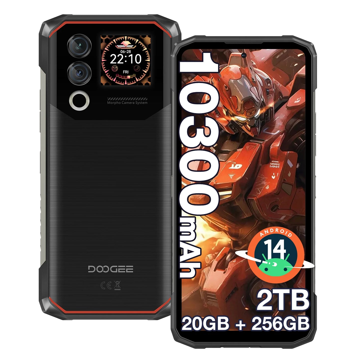 DOOGEE Blade10 Max Robustes - 10300 mAh 18W 6,56 Zoll Display