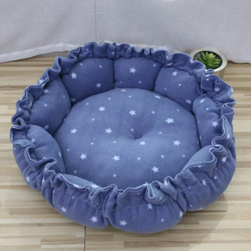 Rundes Katzen Bett 2025 - Plüsch Haus Langes Haustier Bett - Katzen Kissen Hunde Matte Warm Home Waschbar Hunde Sofa Weich Pet Accessories