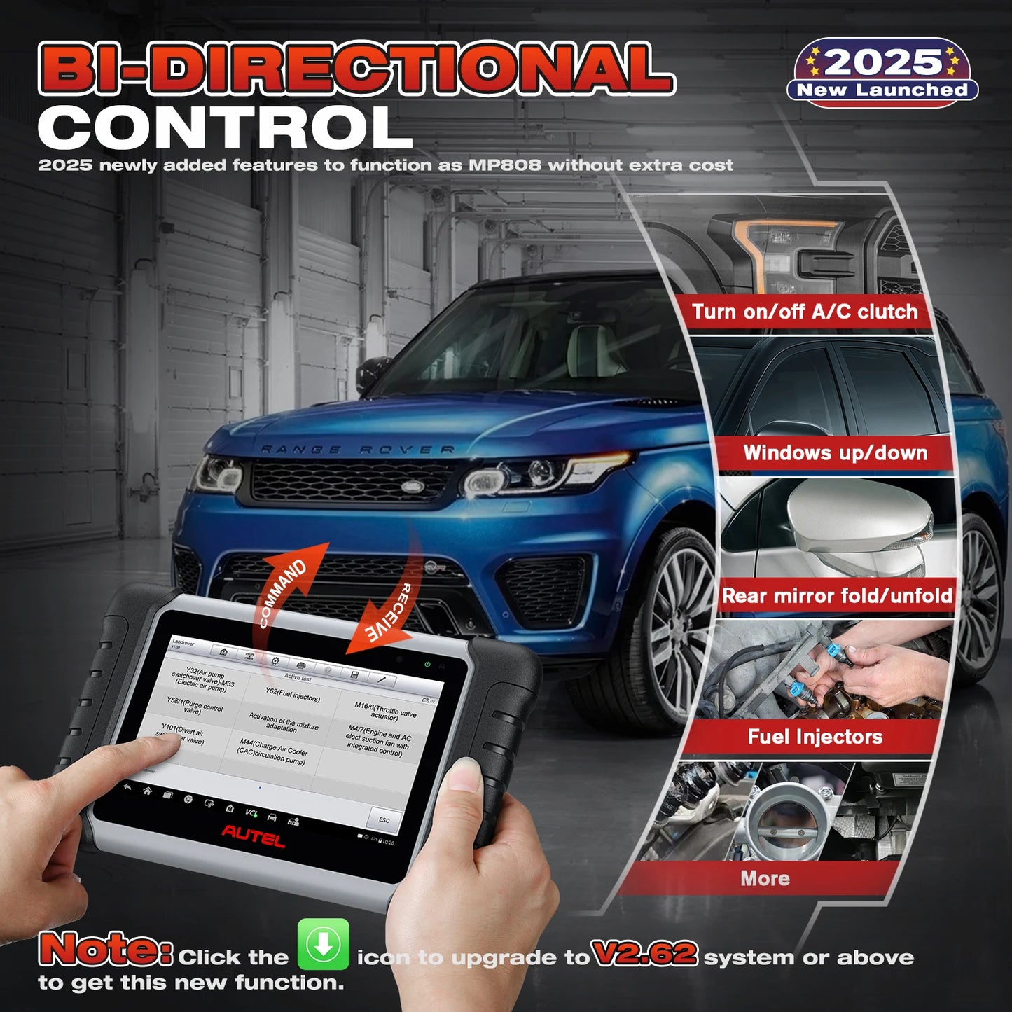 Autel MaxiCOM MK808BT Pro OBD2 Scanner Auto Diagnosegerät Code-Leser mit Aktiv-Test, Vollsystem-Diagnose, 28+ Services