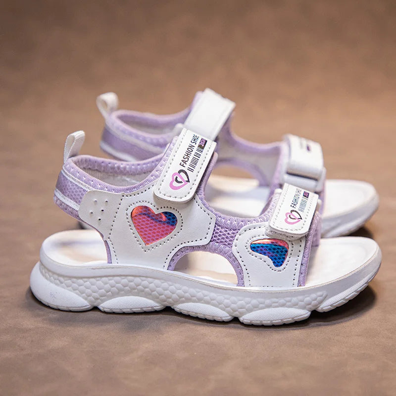 Mädchen Sandalen 2025 Neuer Sommer - Prinzessin Weiße Party Kinder Sandalen - Platform Baby Casual Strand Schuhe Rutschfest