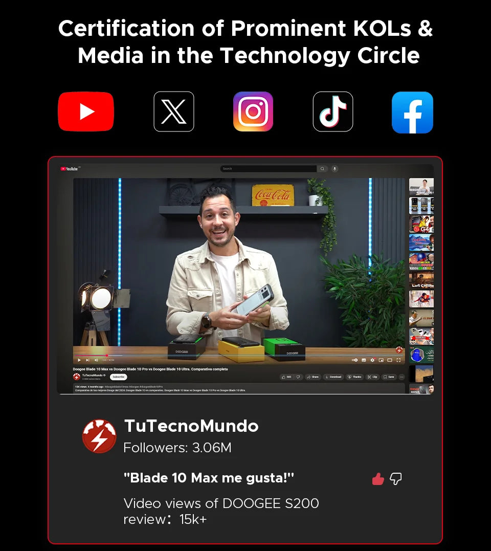 DOOGEE Blade20 Pro Robustes Smartphone - 11800mAh 18W 6,6 Zoll