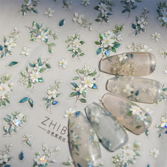 NAILFYOU 5D Glitter Nagelsticker Premium - 10,3x8cm 1 Stück