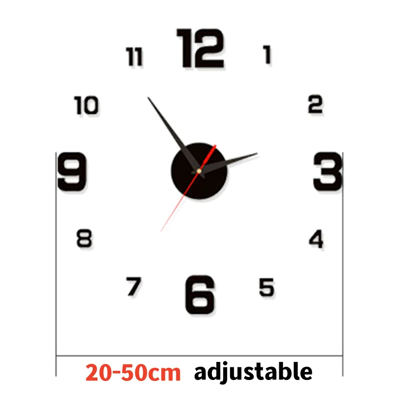 Wall Clock Large Watch Horloge Murale 3d Diy Acrylic Mirror Stickers Quartz Duvar Saat Klock Modern Mute Alarm Clock