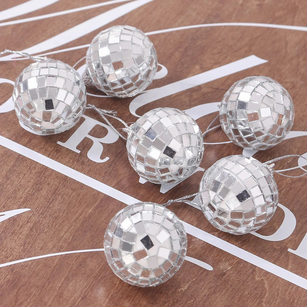 Choice Weihnachtskugeln 6 cm - 6 Stück Kunststoff Glitzer