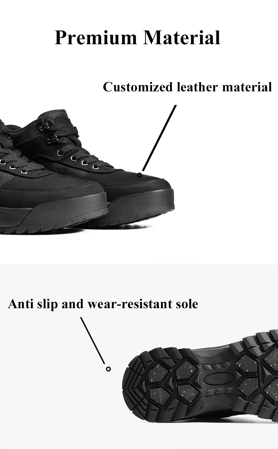 Ghete DESAI galbene cu talpă înaltă - Pantofi de lucru călduroase pentru exterior - Mărimea 39-44, Căptușeală călduroasă performantă, Înalți până la gleznă