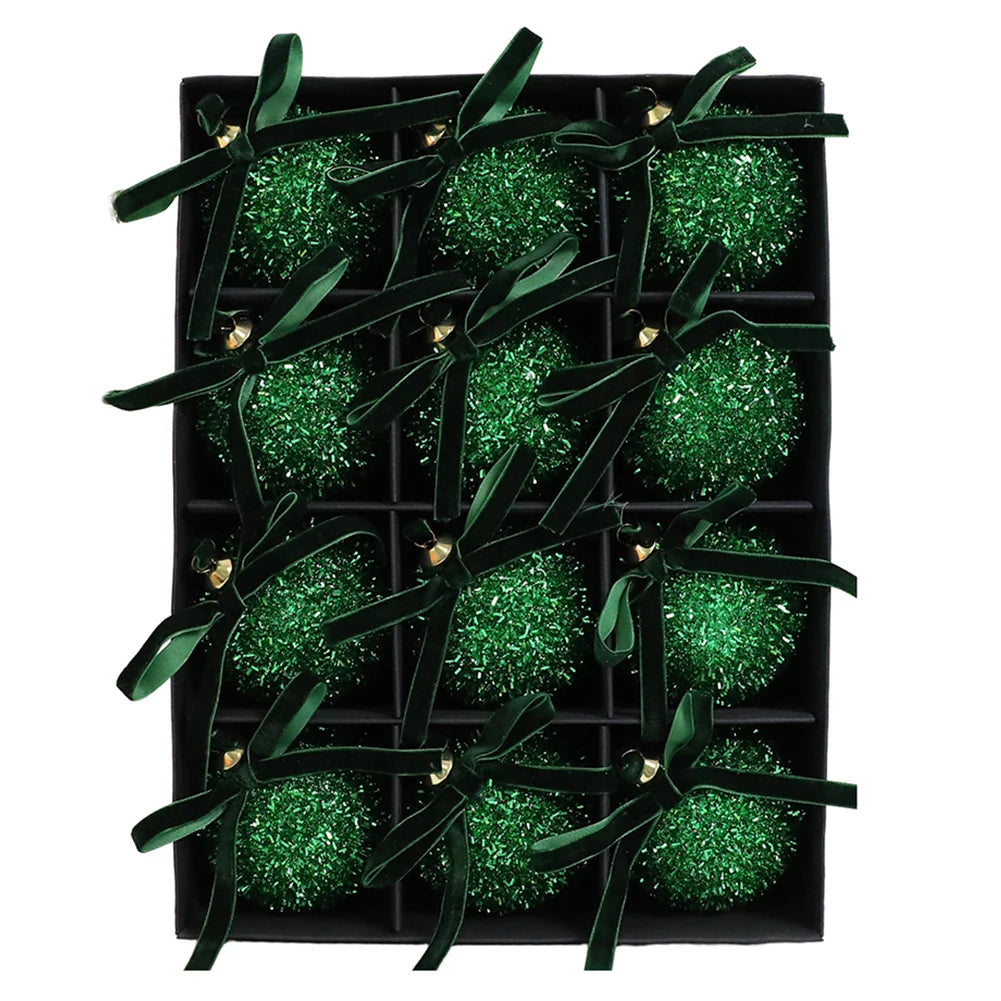 KugelKunst Weihnachtskugeln-Set Glänzend-12er Pack - Durchmesser 4 cm