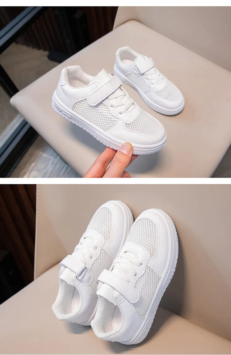 Kleine Weiße Schuhe für Studenten, Weiche Sohlen, Kinder-Brett-Schuhe, Kinder-Schuhe, Rutschfeste Casual-Schuhe für Jungen und Frauen