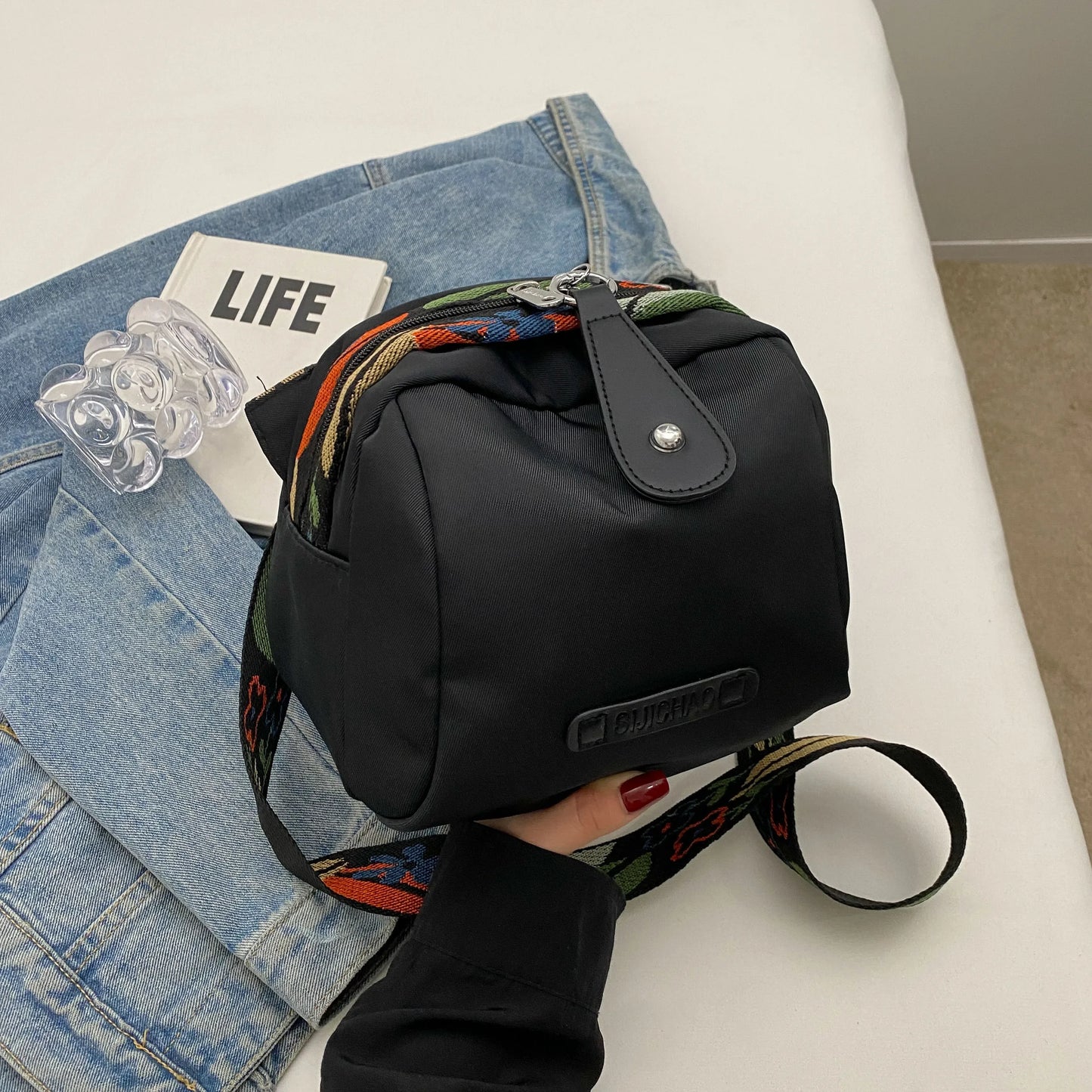 Fashion Crossbody Bags For Women Oxford Cloth Pillow Shell Shoulder Bag Large Capacity Travelling Casual Street Small Fabric Bag