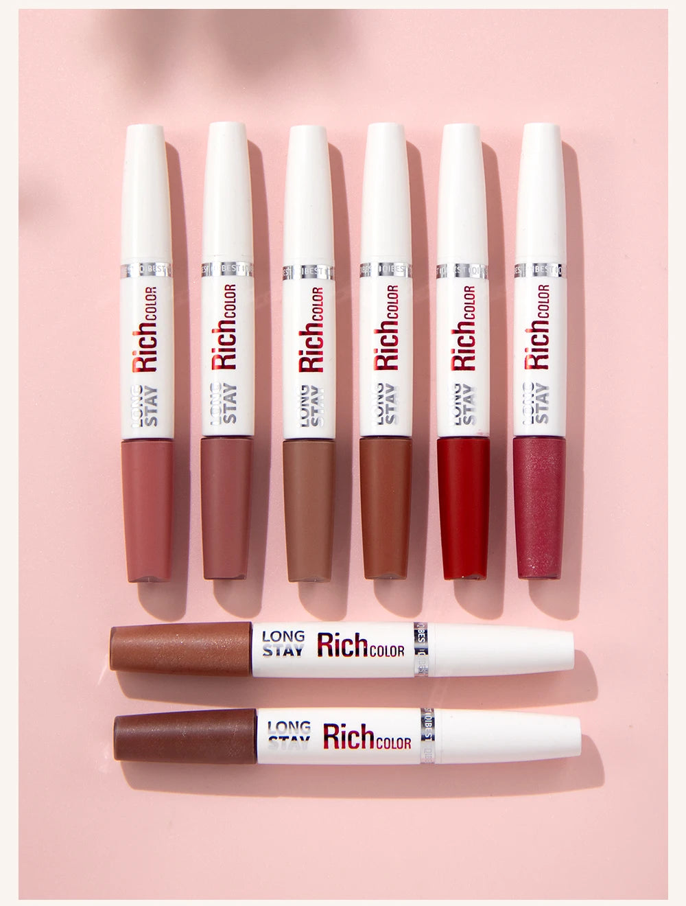 Double Head Matte Liquid Lipstick & Lip Plumper Oil Waterproof Long-Lasting Makeup Lip Balm Reduce Fine Lines Lipgloss Cosmetics