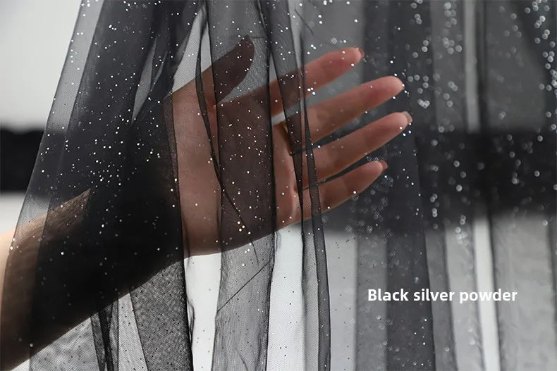 TüllPro Glitzer-Tüll - Chiffon Polyester 160cm Reißfest