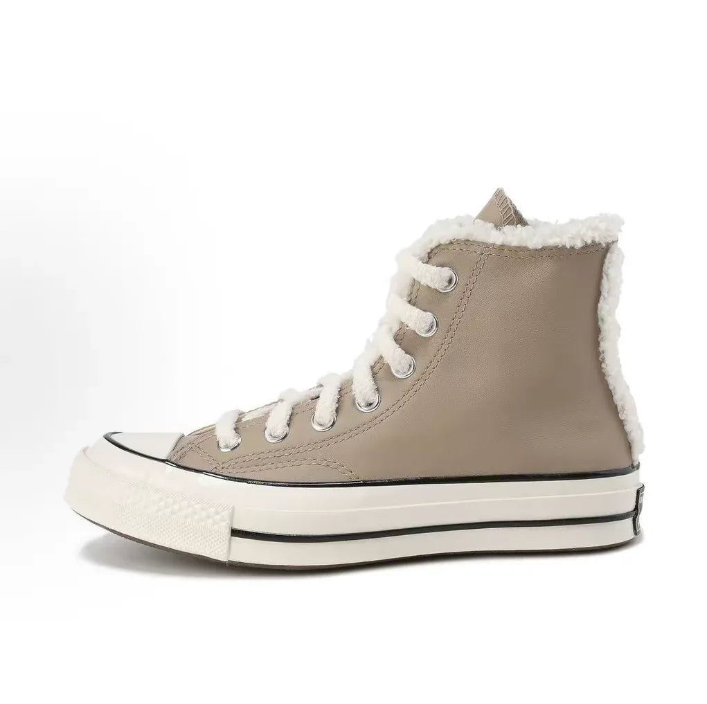 Converse A12450 Teniși Înalți din Pânză Rezistenți la Uzură - Mărime Unisex Material Exterior Poliester Talpă Cauciuc