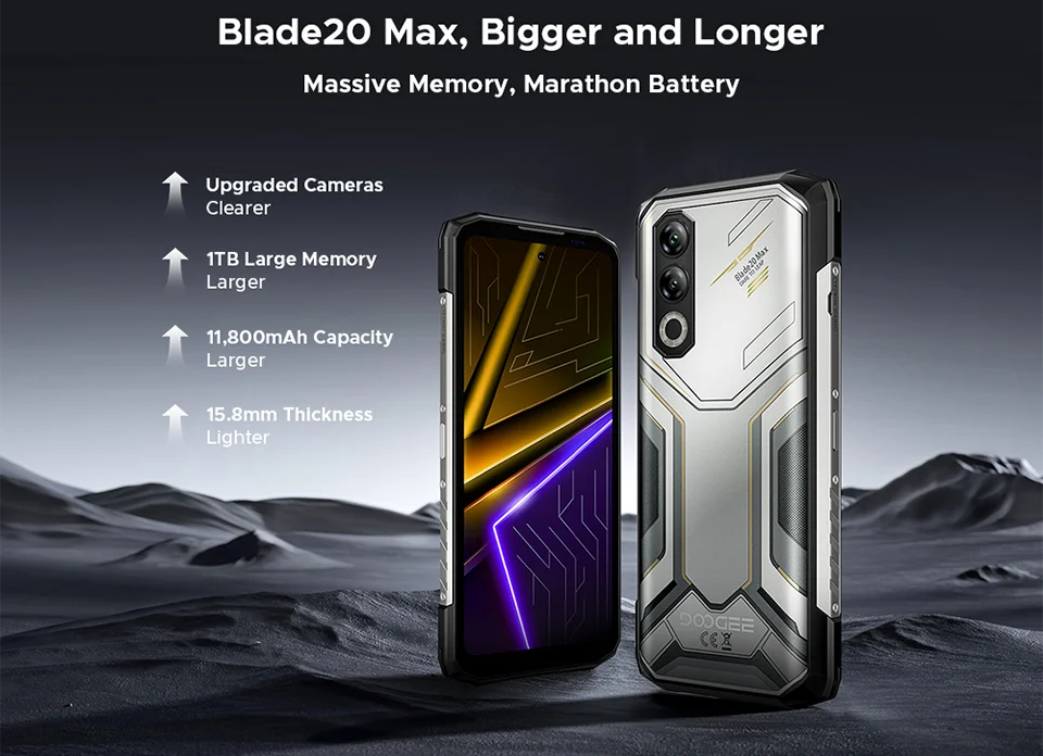 DOOGEE Blade20 Max Outdoor-Smartphone - 11800mAh 33W 6,6 Zoll
