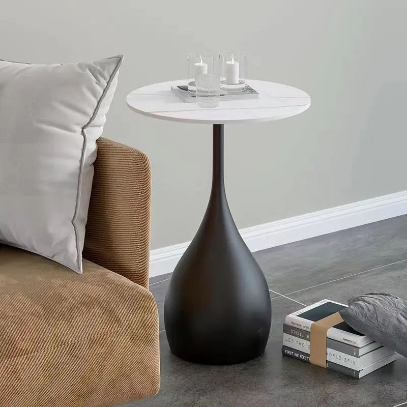 Simple Modern Tea Coffee Table Living Room Household Round Balcony Coffee Table Combination Creative Apartment Sofa Side Table