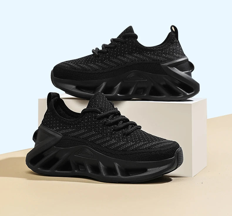 Kinder Schuhe 2025 - Junge Casual Sneakers Platform Komfortabel Schwarz Weiß - Kind Schule Sport Tenis Unisex Sport Schuhe