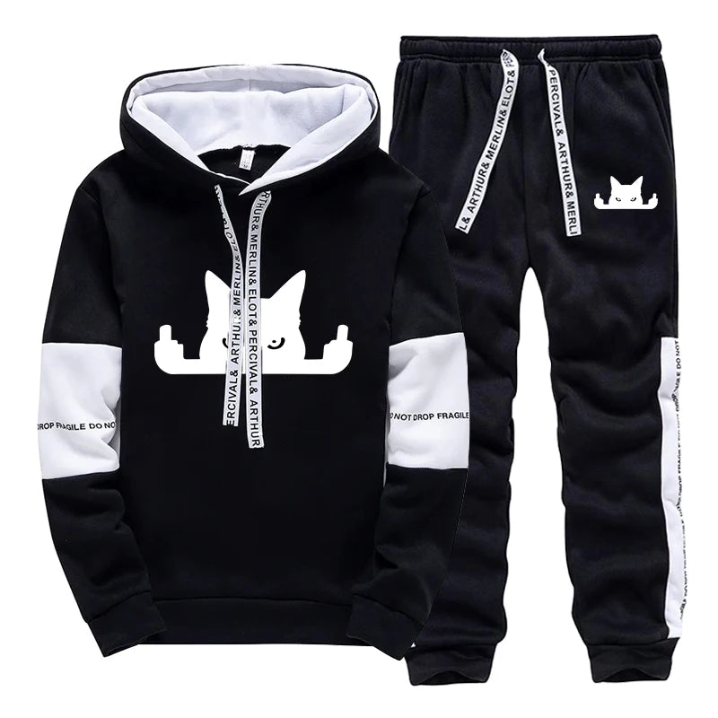 Fujian Choice Hoodie Sportlich Gemustert - Polyester S-XXL