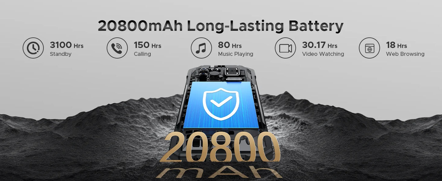 DOOGEE Fire 6 Max Robustes 5G - 20800 mAh, 33W, 6.72 Zoll