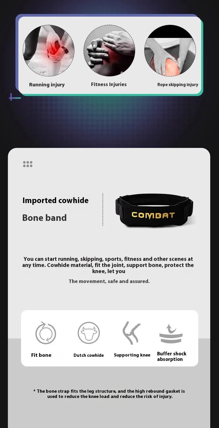 Kniebandage 2025: DUTRIEUX Cowhide Patella Strap Gym Fitness Knee Brace - Professional Running Knee Pads Protective Guard Men Women Kneecap Pad Collection