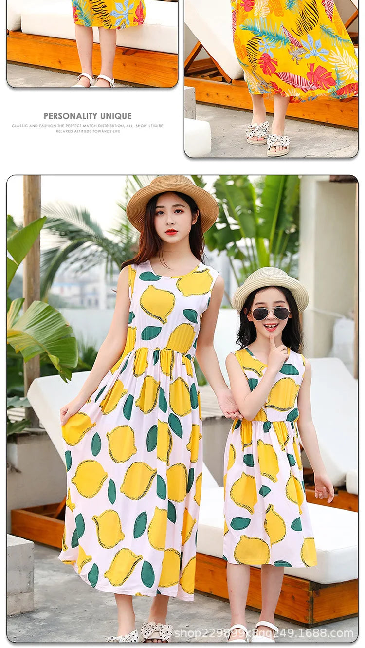 Spring Family Matching Outfits Mother Daughter Dress Women Girl Casual Autumn Costume Mom Baby Kids Rompers Parent-child Clothes