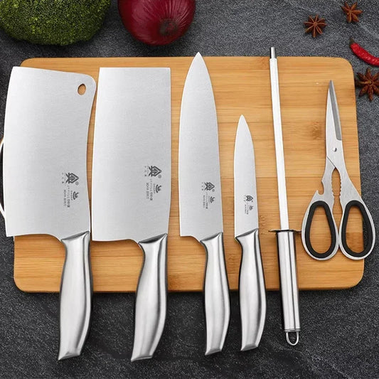 Alle Stahl Messer Set 2025 - Küche Home Professionell Chef Messer - Messer mit Spatel Löffel Koch Werkzeug Kombination Küchen Zubehör