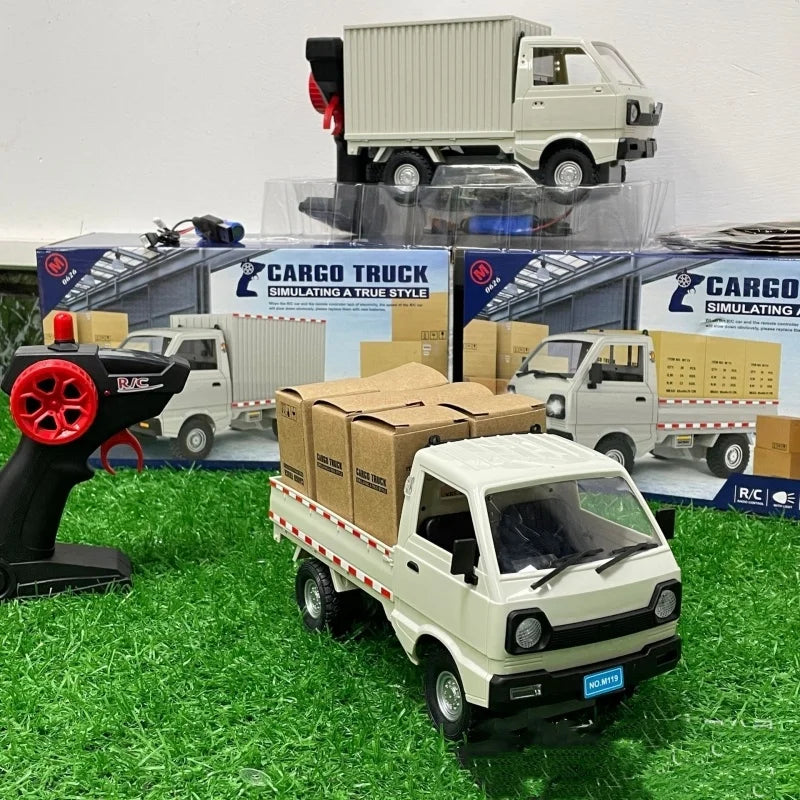 RC-Truck 2025: Wpl D12 Rc Car Simulation Drift Climbing Truck - Led Light Haul Cargo Remote Control Electric Toys Gift For Children Collection