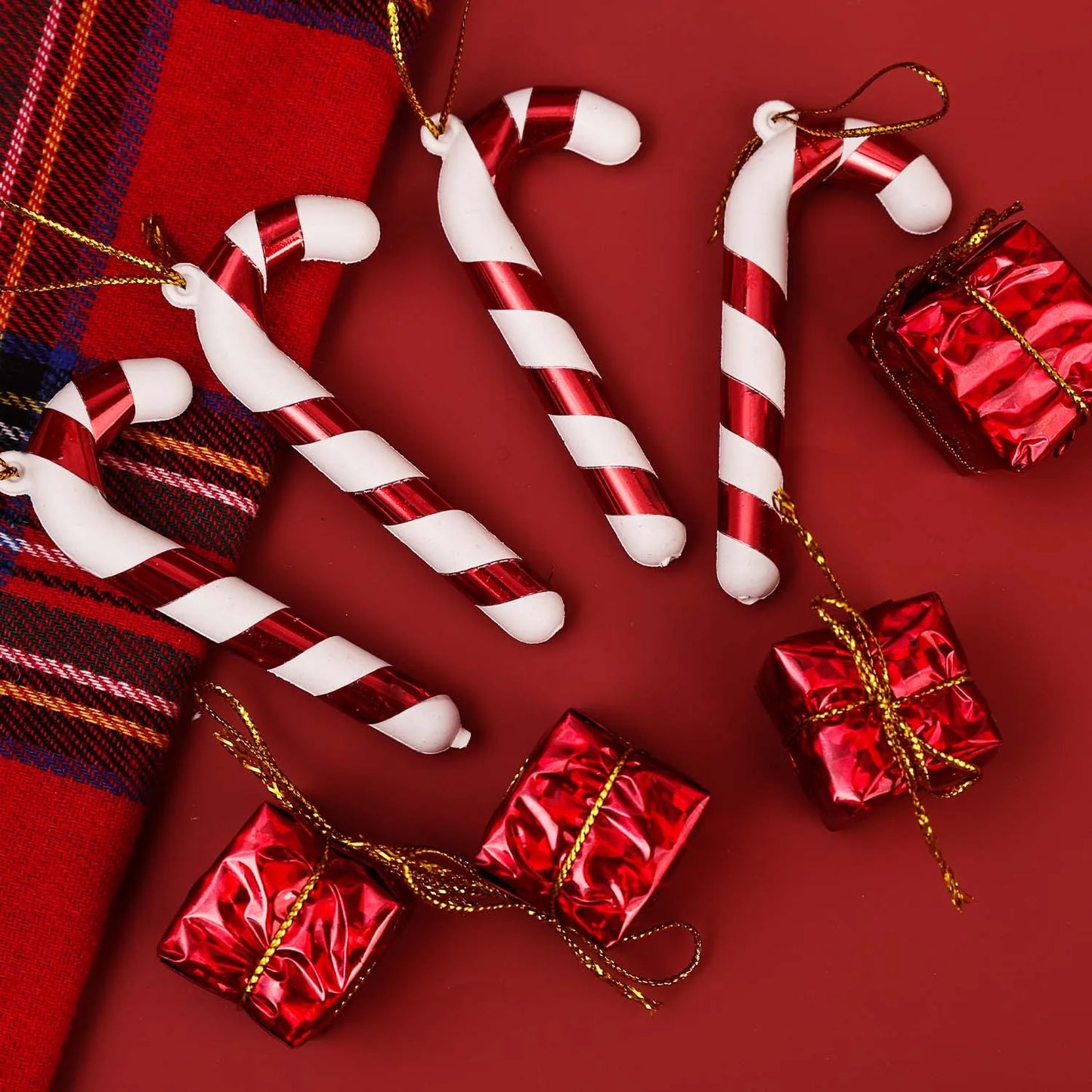 Choice Kugelset Rot-Gold Glitzer - 24 Stück, Ø2 cm