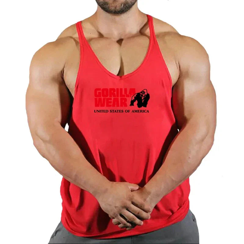 Men gym stringer tank – muscle workout vest for fitness