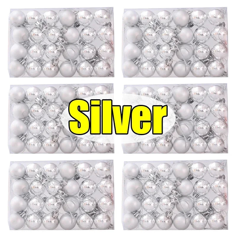 Choice Mini Weihnachtskugeln Set - Inhalt 24 Stück, Ø3 cm, Kunststoff