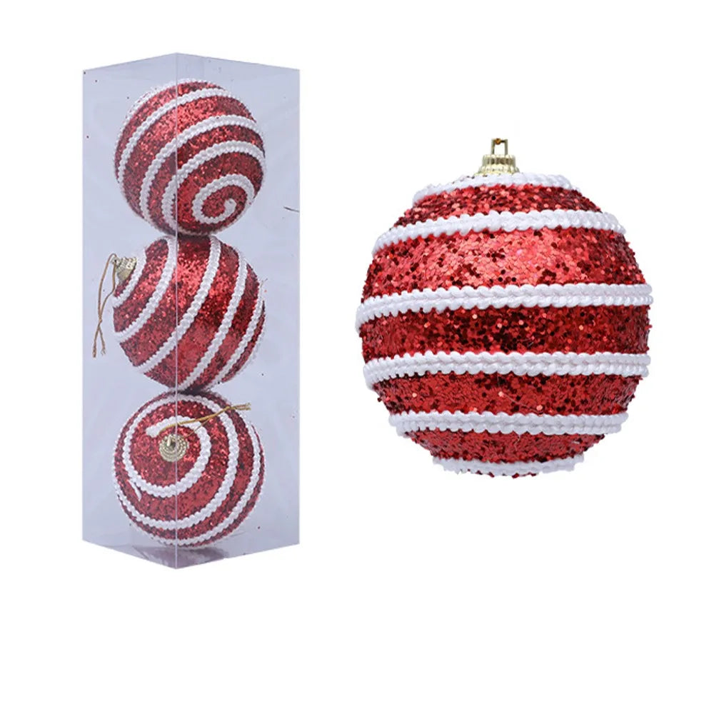 KugelGlanz Schaumstoffkugeln Glitzer - 2er Set, Durchmesser 8 cm