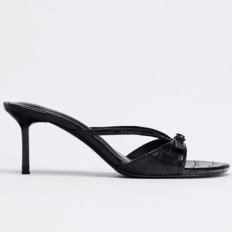 Sexy Women's High Heels Slippers Designer Heeled Shoes 2025 Summer Fashion Sandals Pumps Shallow Slides Stilettos Mujer Zapatos