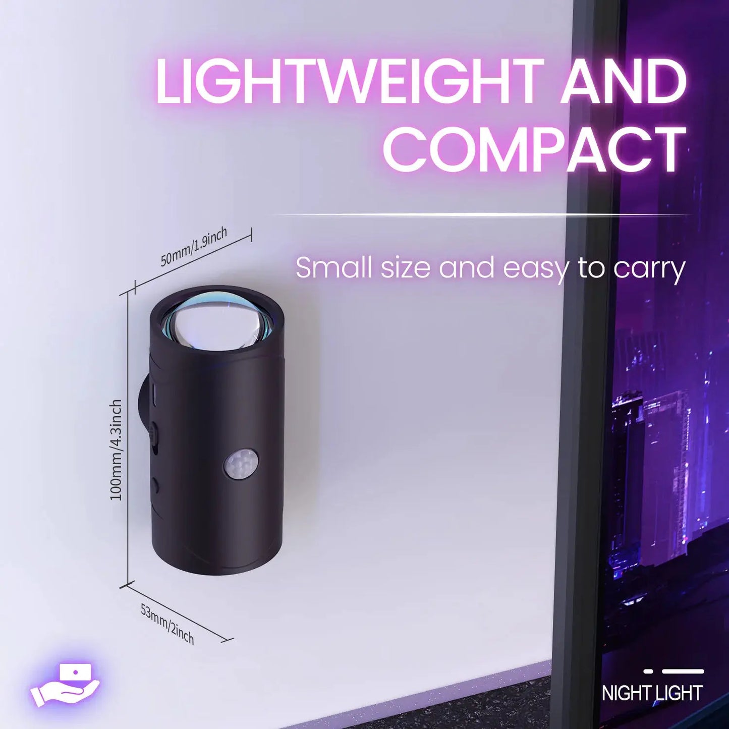 4/2/1 PCS Smart Light mit Bewegungsmelder, dimmbare LED-Nachtlampe, RGB-Umgebungslicht mit Farbverlauf, wiederaufladbarer Wandleuchte-Lichtsensor