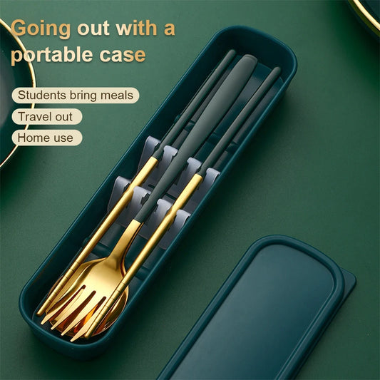 Noma Nova Tragbar Besteckset - 3 Teilig Edelstahl 20 cm