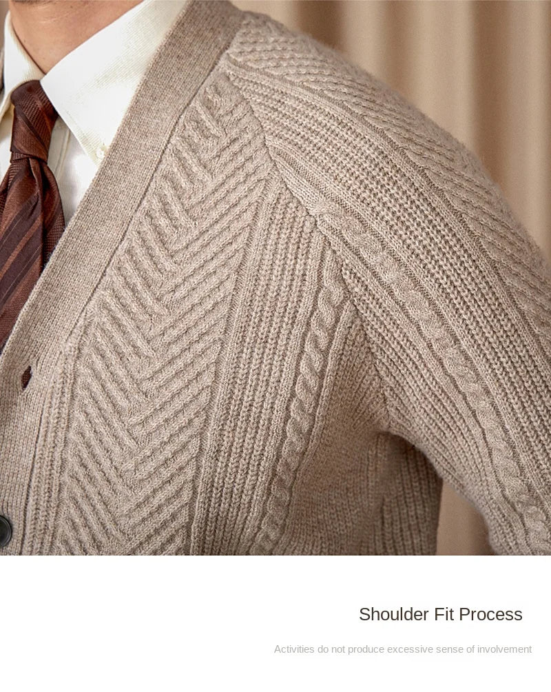 Heritage Vintage Wollcardigan V-Ausschnitt - Slim, Warm LXL