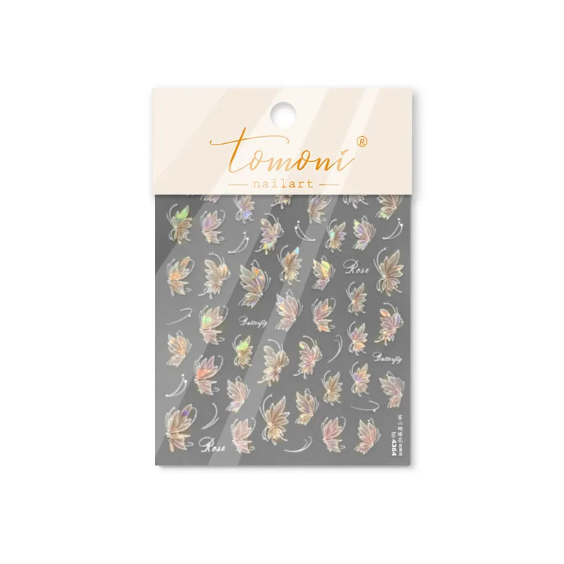 RhstoeChoice 5D Schmetterling Nagelsticker - PET 10.3x8cm1St