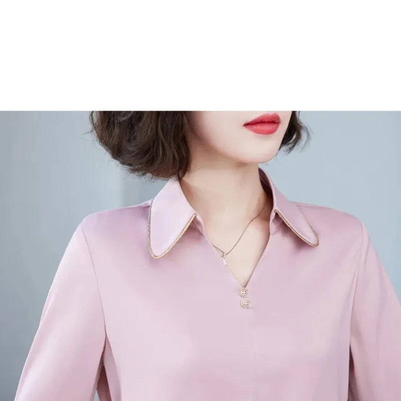 LIDOUCN Turn-down Kragen Top - Größe Regular, Polyester