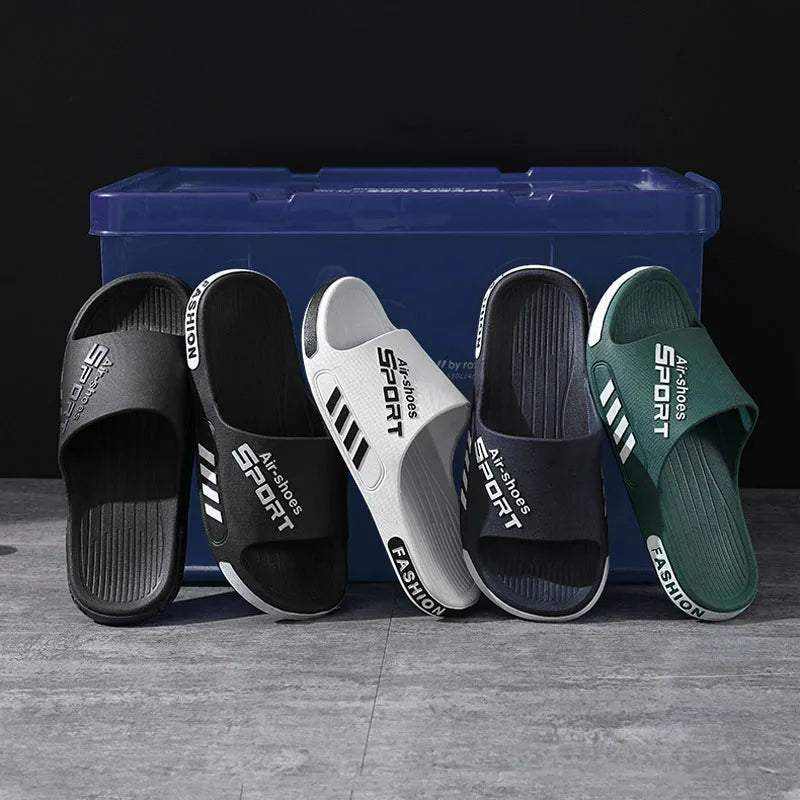 Mode Herren Hausschuhe PVC Weich Sohle Rutschfest Slides Casual Outdoor Strand Flip Flops Heim Badezimmer Paare Hausschuhe Neue Sandale