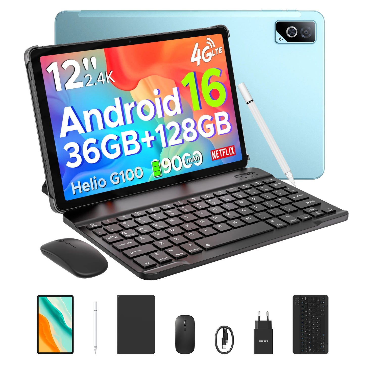 DOOGEE Tab G6 Pro Ultra Dünnes Metallgehäuse - 9000mAh, 8GB Ram, 128GB ROM