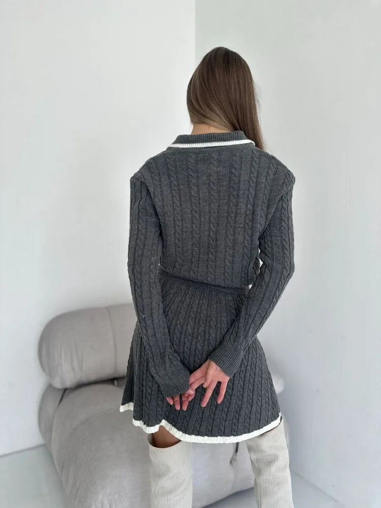 WollX Zweiteilig Set Einfarbig - Größe M Elastische Taille