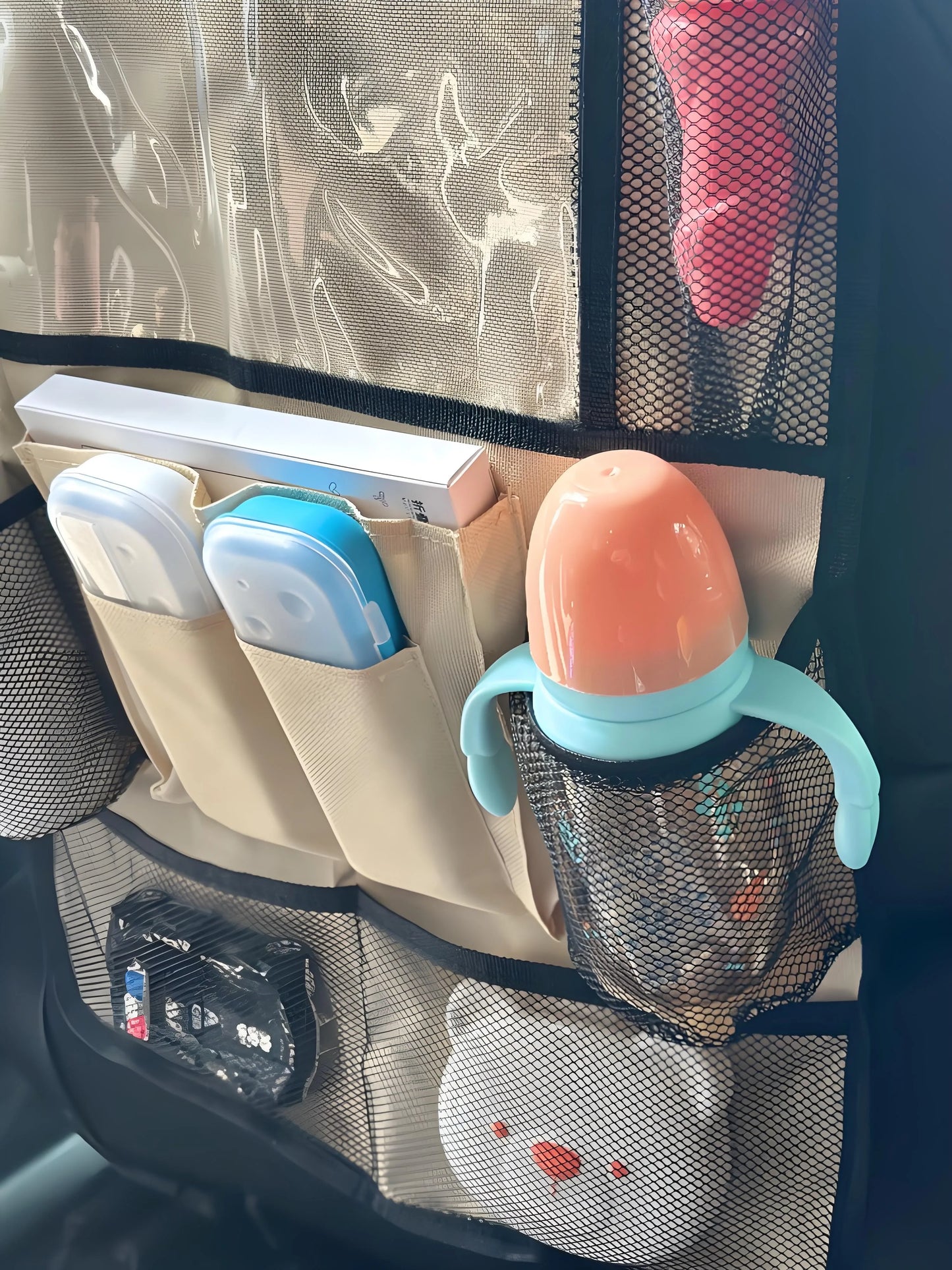Auto Sitz Rückenlehne Aufbewahrungstasche Multifunktional Schwarz Aufbewahrung Hängetasche Kann Halten Tablets/Wasserflaschen/Spielzeug