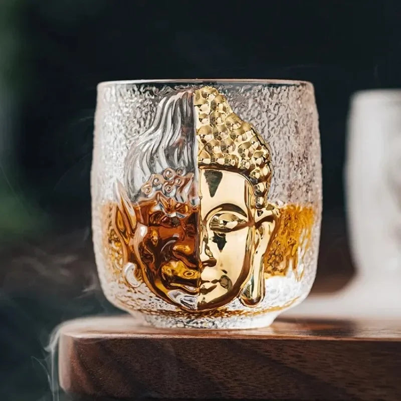 Master Cup Tea Set Luxury Crystal Glass Yinian Buddha Cup Jianzhan Household Cups Teaware Kitchen Dining Bar Home Garden