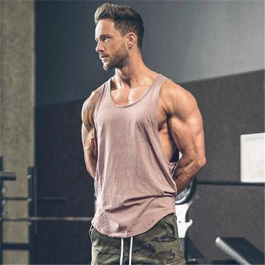 Muscleguys Marke Gym Kleidung 2025: Herren Bodybuilding Fitness Stringer Tank Top - Sportbekleidung Unterhemd Muskel Workout Singlets Baumwolle M-XXL