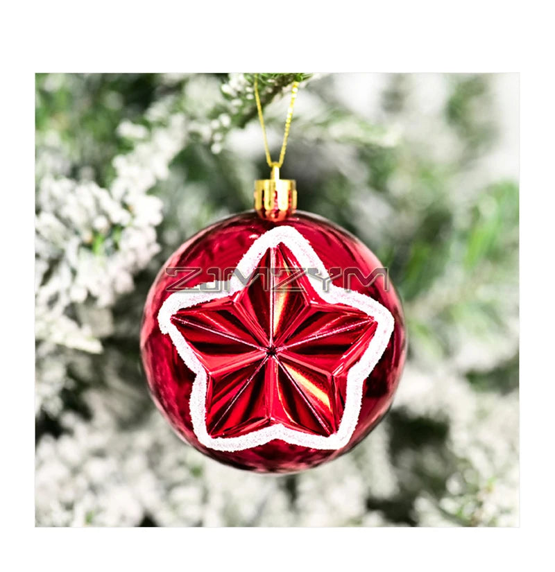 LA9682 Weihnachtsbaumschmuck - Bruchfest, 78 Stück, Rot Weiß