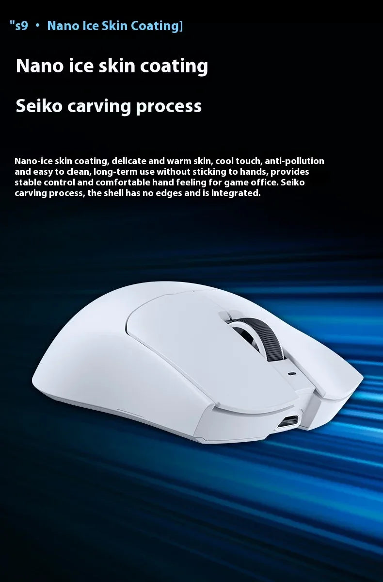 EWEADN S9 Pro Ultraleicht Gaming-Maus - 26K DPI, Tri