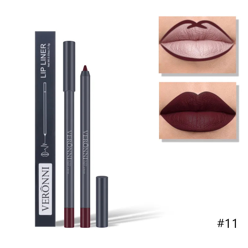 Lippenstift 2025: BIRAN 13 Color Matte Brown Lip Liner Waterproof Long Lasting - Moisturizing Sexy Lip Pencil Women Natural Lipstick Makeup Lip Cosmetics Collection