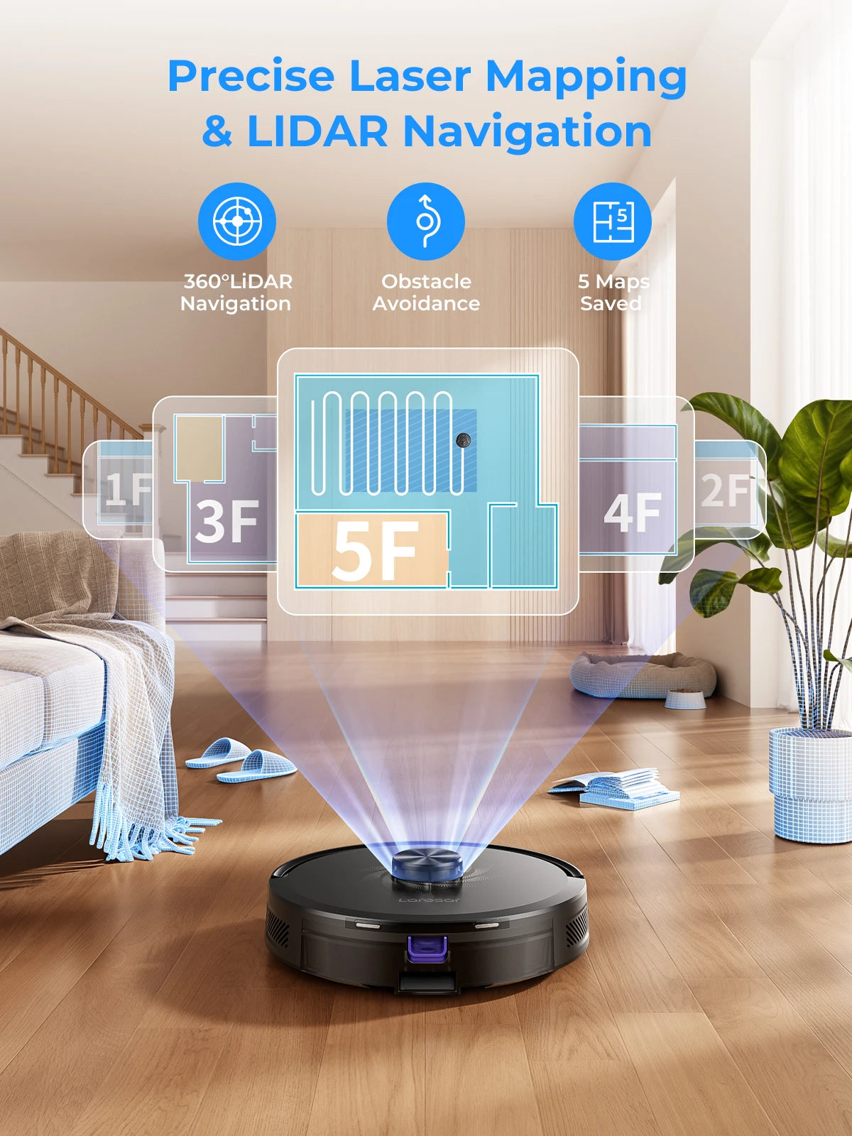Laresar L30 Beutellos Zyklon-Saugkraft - Kapazität 300 ml, 10000 Pa