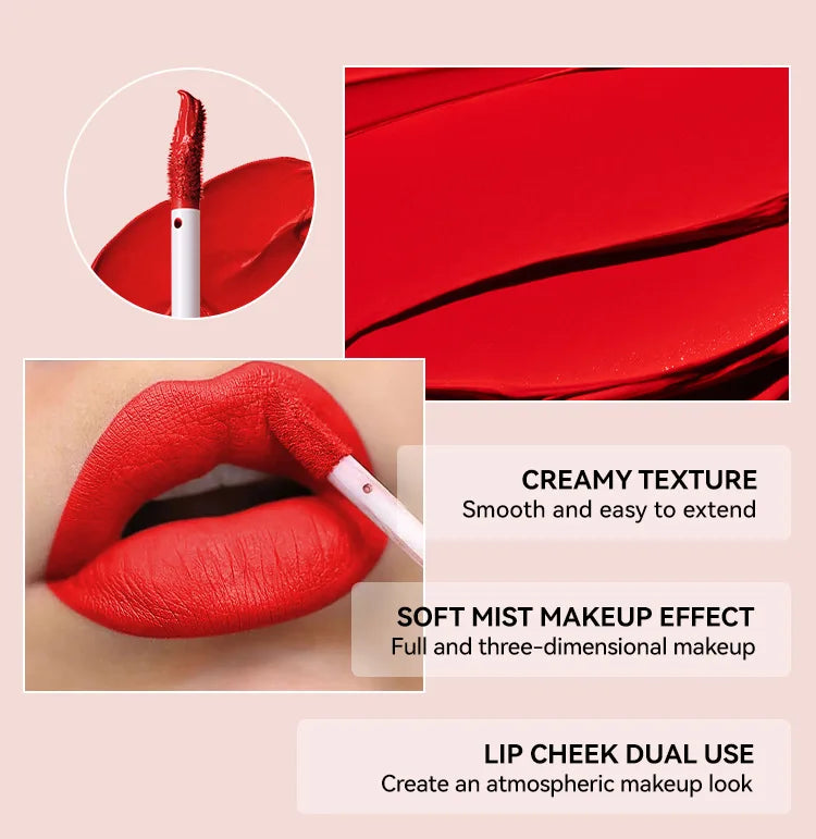 Pudaier Lipgloss Wasserdicht Langanhaltend - 6 Farben 6ml