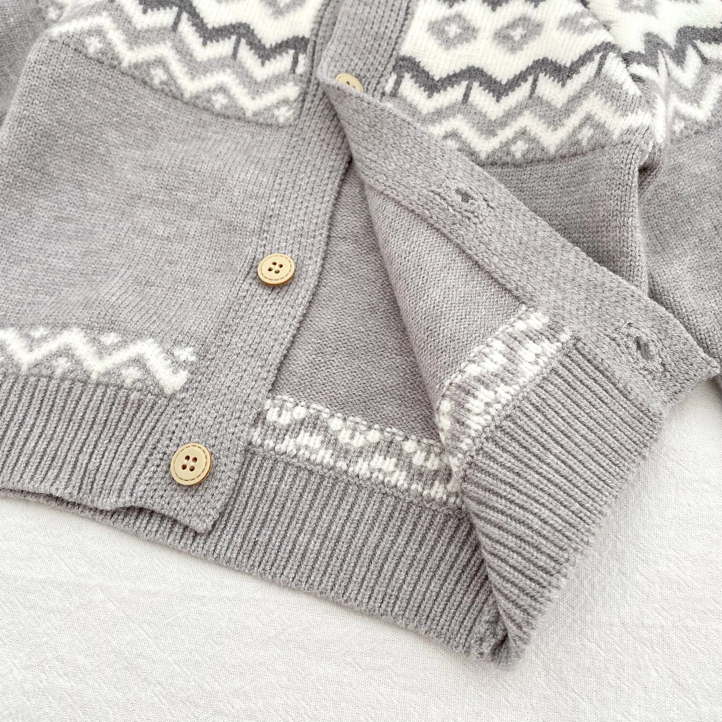 YSUBESTCN Kinder Strickjacke - Warmes Strickoberteil Für Kleinkinder, Größe 0-2 Jahre, Material Wolle, Verschluss Knopf